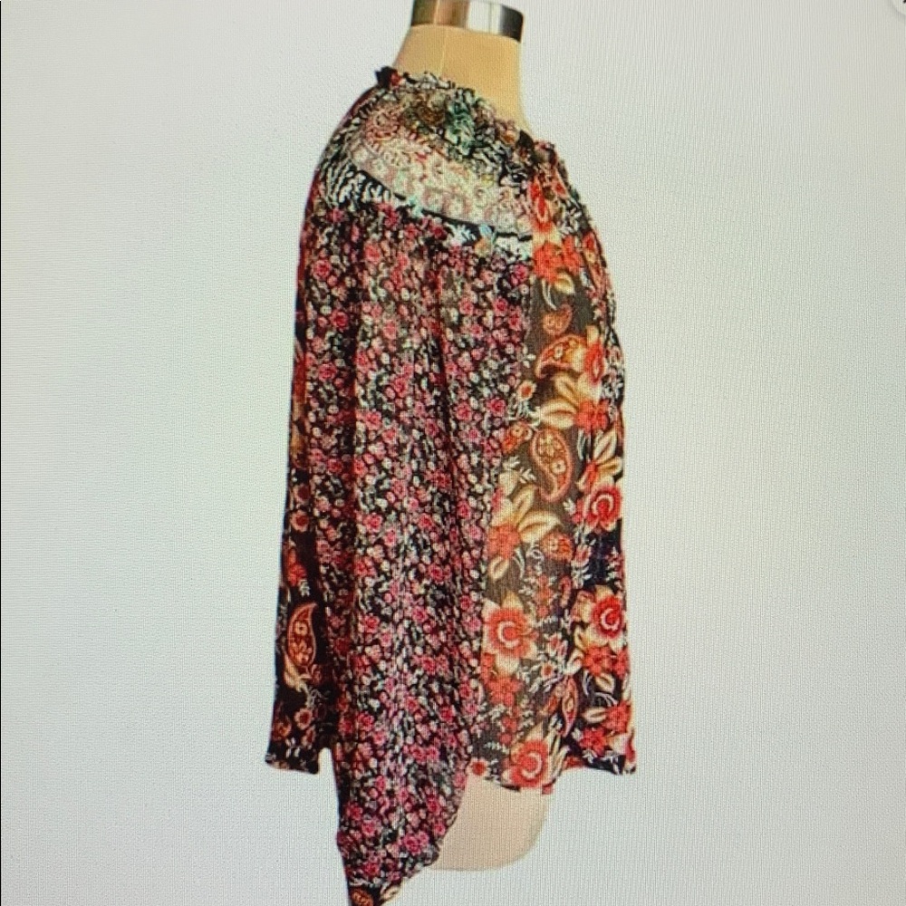Floral Patchwork Blouse - Multicolor - image 2